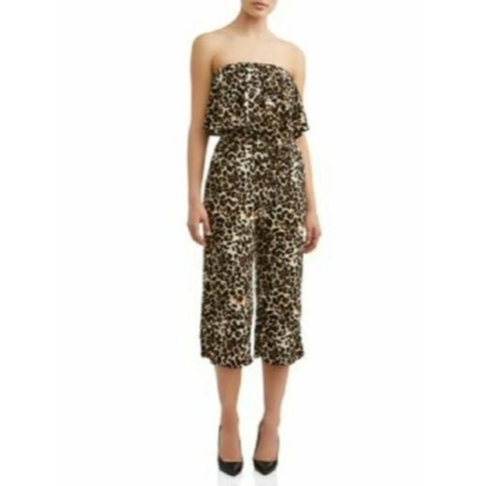 Eye‎ Candy Jumpsuit Jumper Romper Off Shoulder Leopard Animal Print 1X